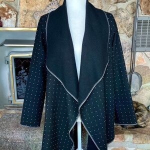 Sophisticated Black Women's Blazer with Stud Accents